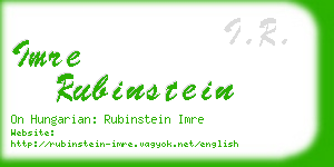 imre rubinstein business card